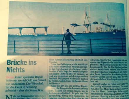 La revista alemana 'Der Spiegel' pone a Teófila y a Cádiz como ejemplos de pésima gestión de fondos europeos