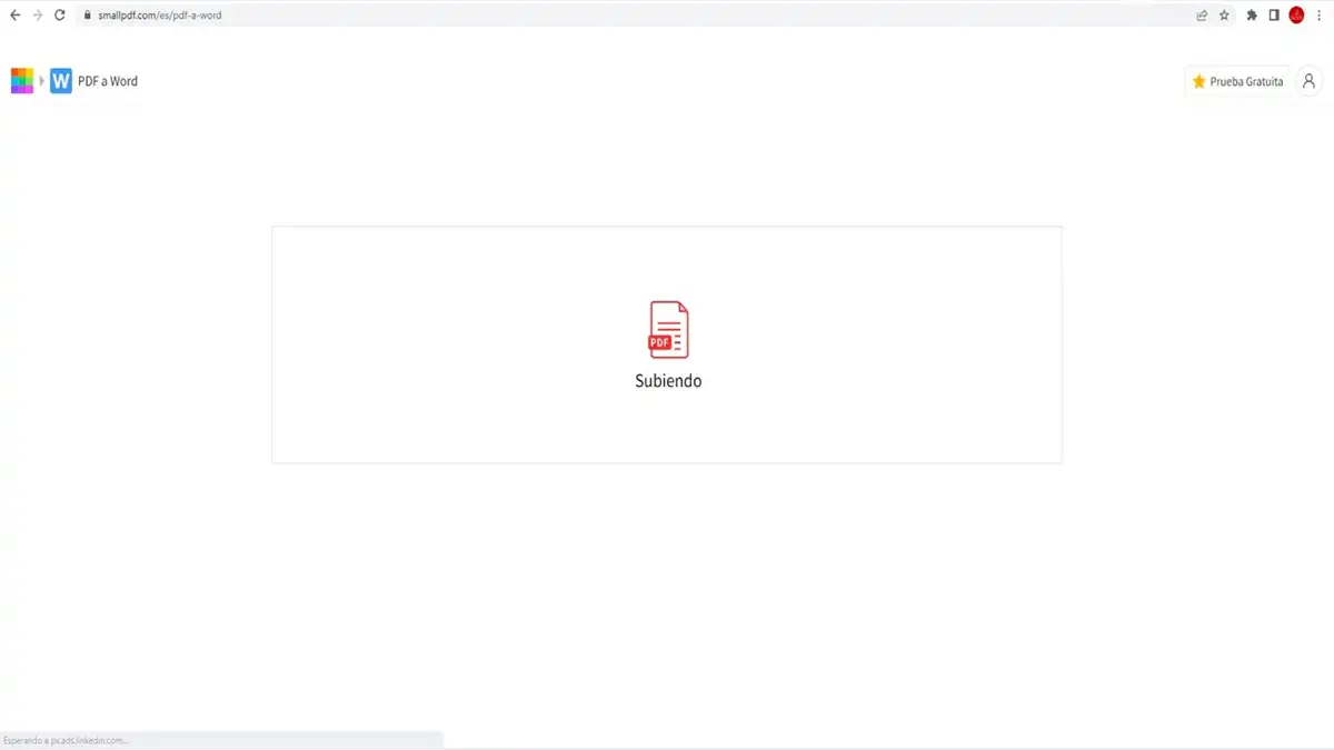 De PDF a Word usando SmallPDF
