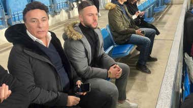 Quique Pina, ayer en el estadio Nuevo Mirandilla