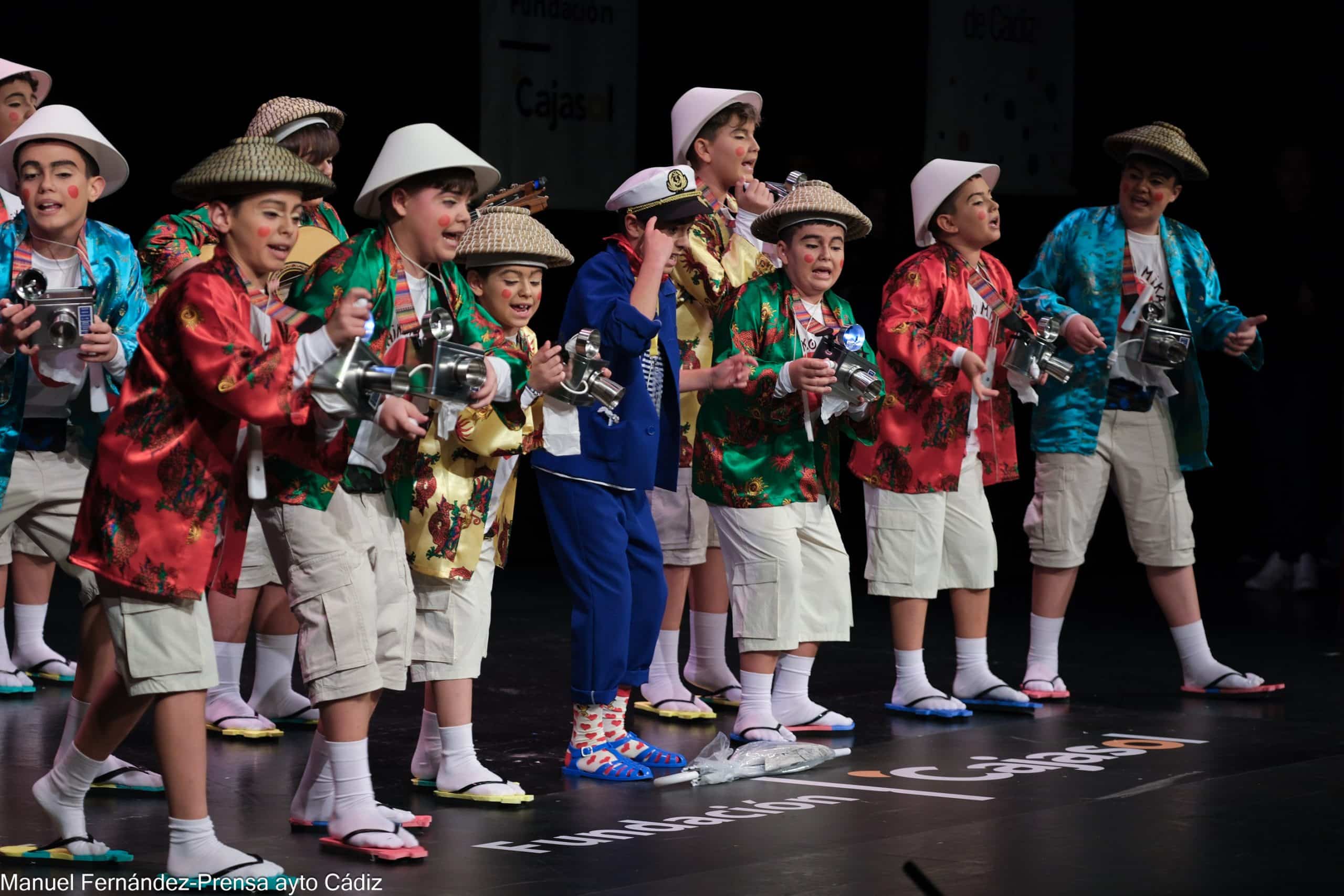 Chirigota infantil en el Gran Teatro Falla en 2024