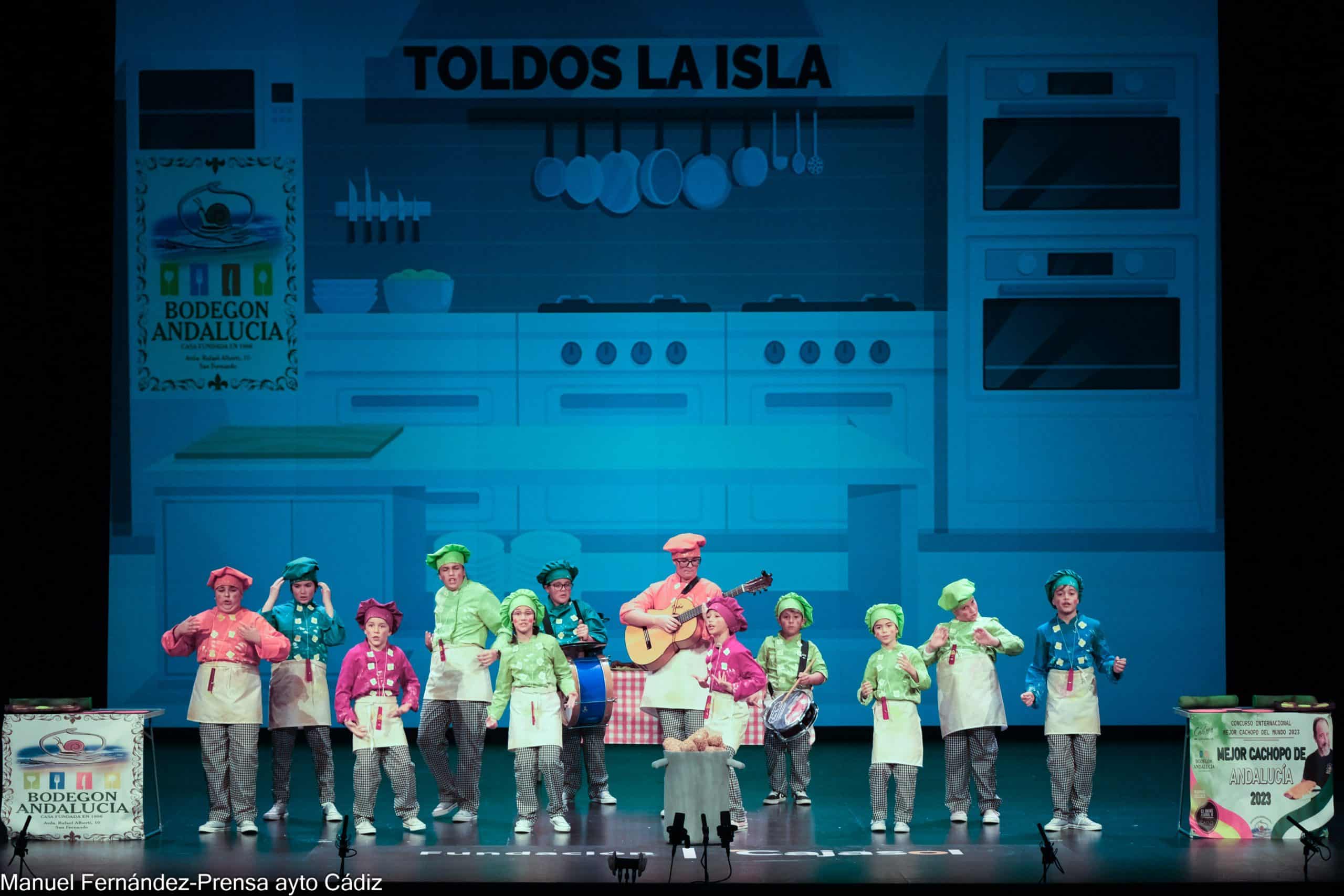 Chirigota infantil en el Gran Teatro Falla en 2024