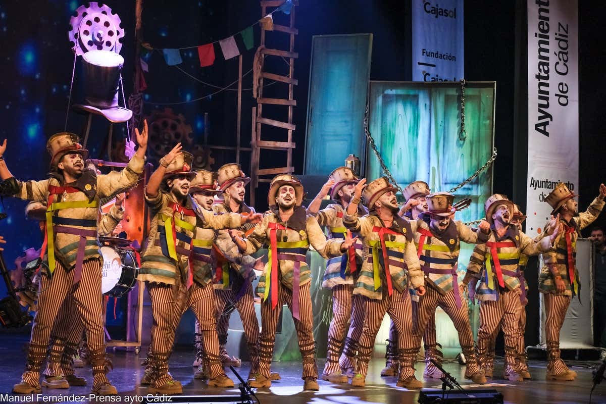 Comparsa 'Donde fuimos felices' en el Gran Teatro Falla