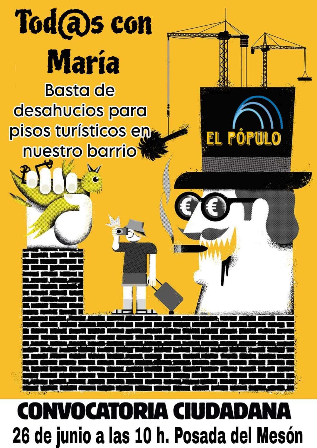 Convocada una concentración para evitar el desalojo de la mujer de 87 de su piso del Barrio del Pópulo