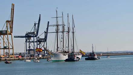 Elcano regresa a Cádiz pensando ya en la llegada de la Princesa Leonor en el próximo crucero de instrucción