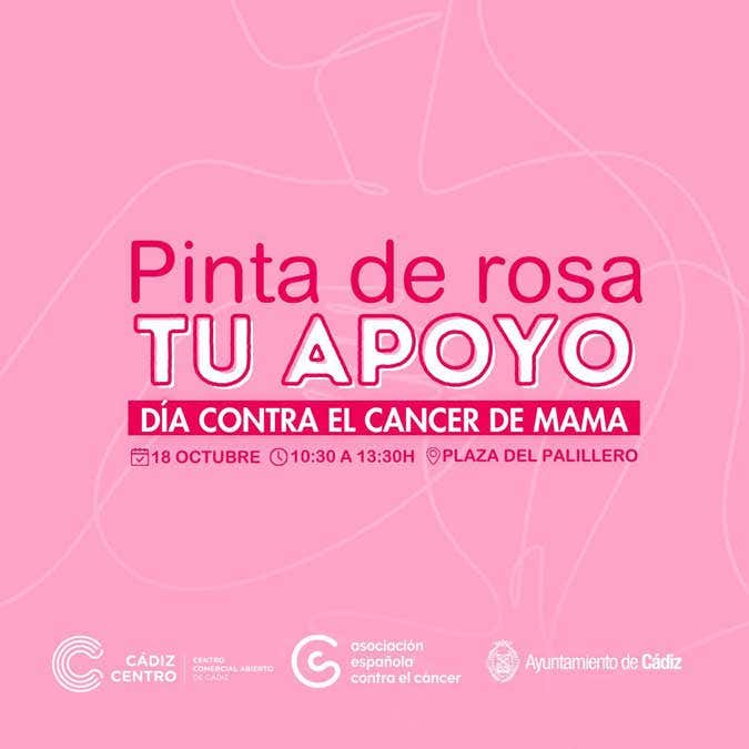 Evento solidario de Cádiz Centro Comercial Abierto por el Día Mundial contra el Cáncer de Mama