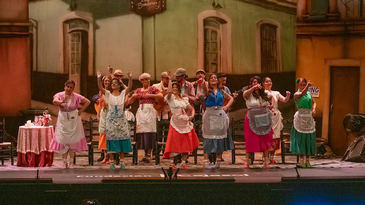 Comparsa 'Las carmelas' en el Gran Teatro Falla