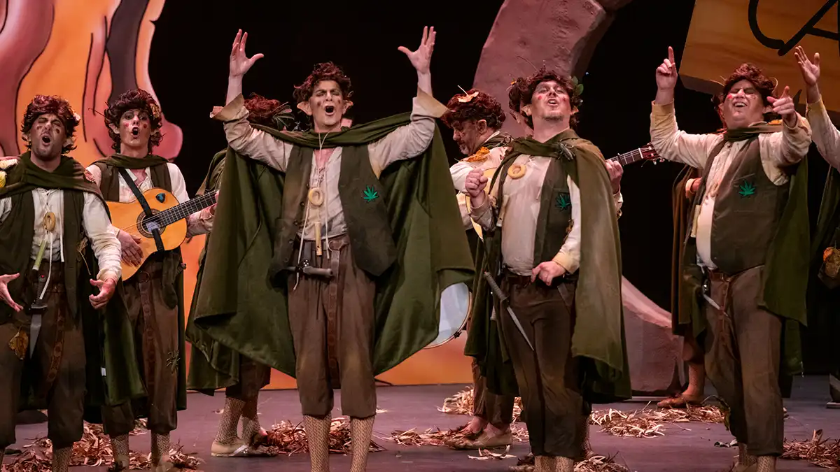 La chirigota 'Una chirigota grande' en el Gran Teatro Falla