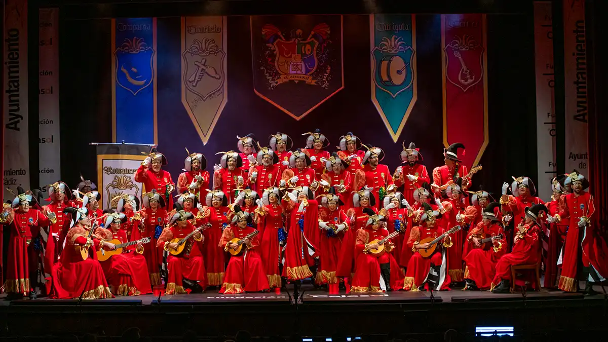 El coro 'Asignatura pendiente' en el Gran Teatro Falla