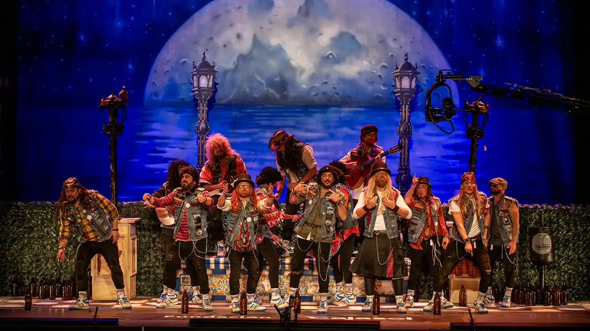 La chirigota 'Los butaneros, chirigota de CAI/CDC' en el Gran Teatro Falla