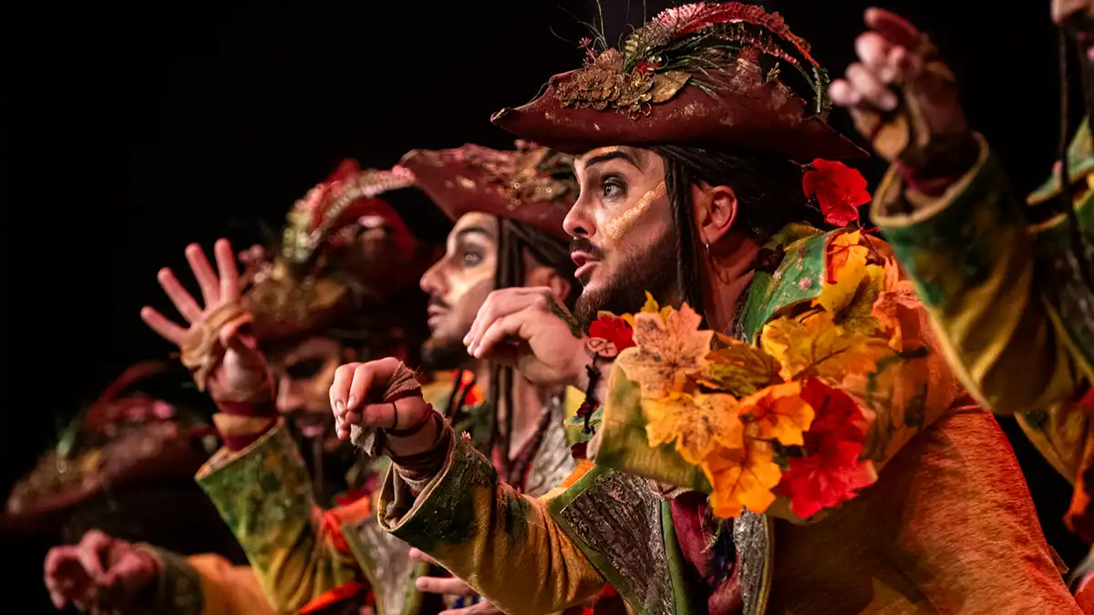 La comparsa 'DesOBDC' en el Gran Teatro Falla