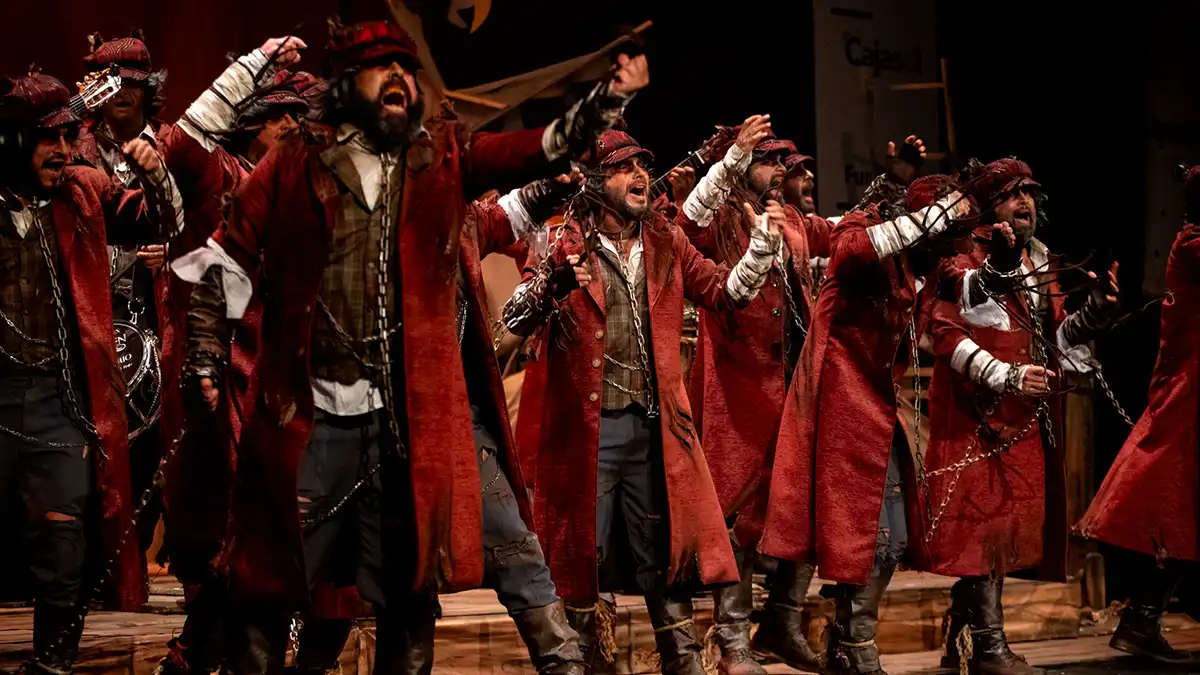 La comparsa 'La rabia (Comparsa de Molina)' en el Gran Teatro Falla.