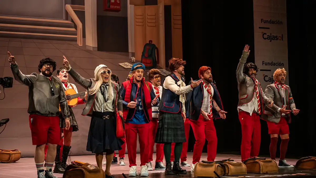 La chirigota 'Las ovejitas negras' en el Gran Teatro Falla