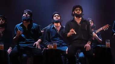 La chirigota 'Comparsa Los calaíta (fuimos a por tabaco) una chirigota de toda la vida' en el Gran Teatro Falla