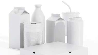 Envases de supermercado todos blancos