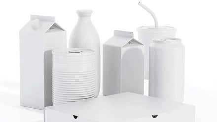 Envases de supermercado todos blancos