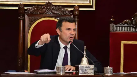 Bruno García en un Pleno del Ayuntamiento