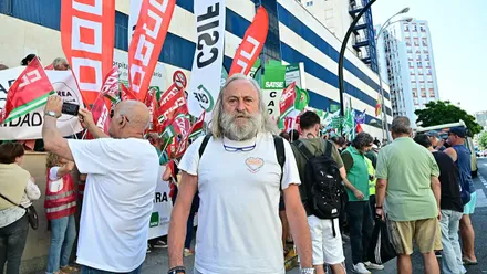 Antonio Vergara en una manifestación en defensa de la Sanidad Pública