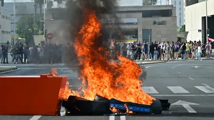 Barricada en la Avenida de la Sanidad Pública