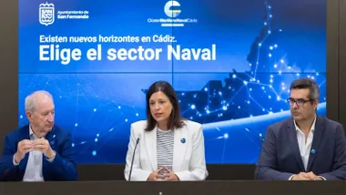 Acto de presentación del trabajo dentro del sector naval en la Bahía de Cádiz.