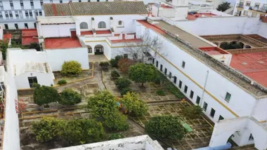 Patio, en vista aérea, del Convento de las Capuchinas de San Fernando.