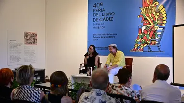 Una de las actividades de las primeras jornadas de la Feria del Libro de Cádiz.