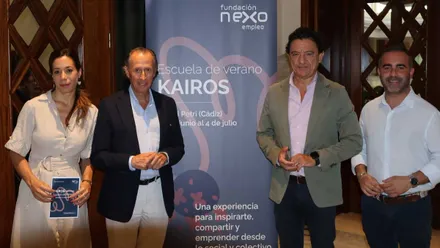 José María Román junto a Fede Díaz, Cristina Izarra y Daniel Sánchez.