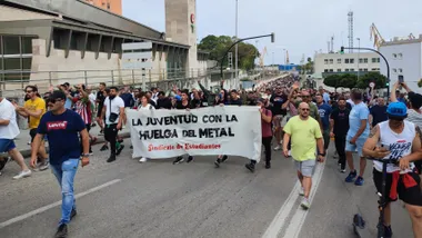 Manifestación en reivindicación del convenio del metal en Cádiz