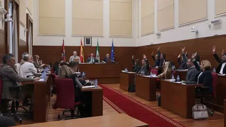 Los representantes de los partidos en el pleno de Chiclana de junio.