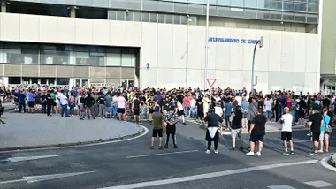 Nutrido grupo de manifestantes en la huelga del metal en Cádiz