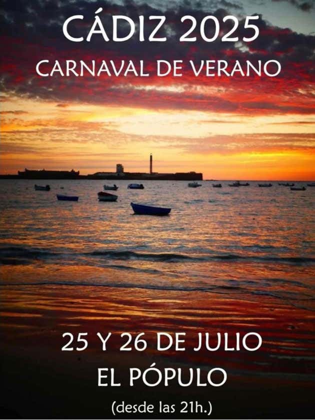 Cartel de este Carnaval de Verano en El Pópulo.