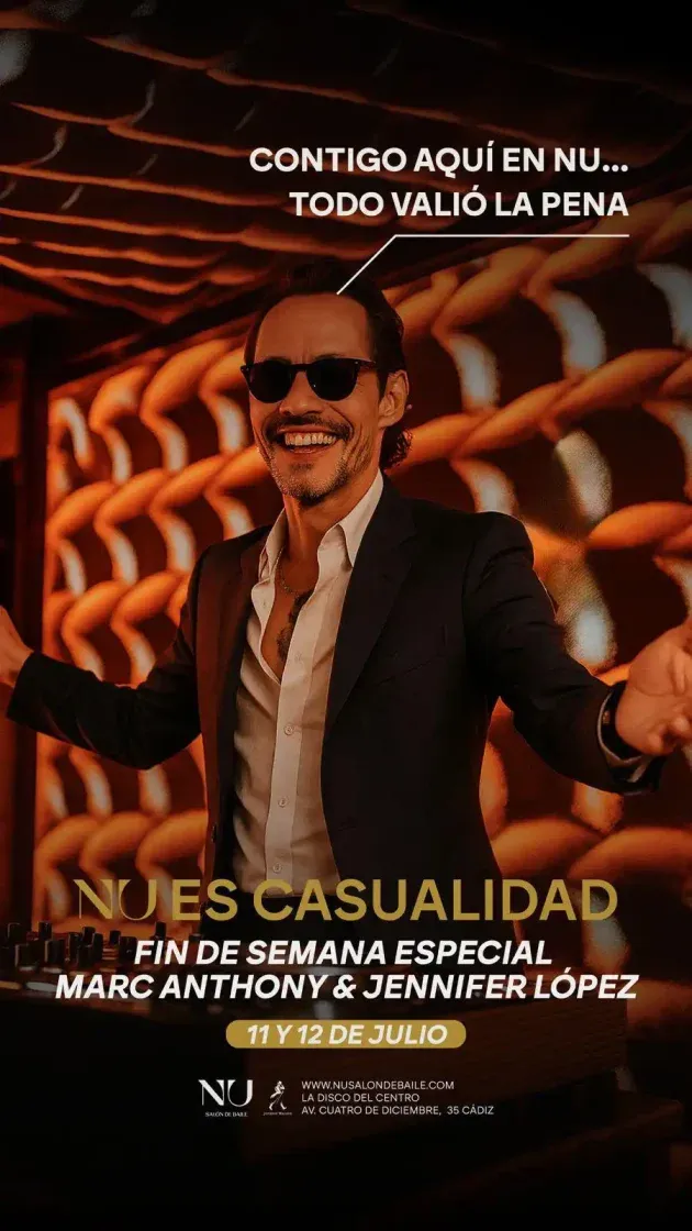Otro de los carteles promocionales, esta vez con Marc Anthony como protagonista