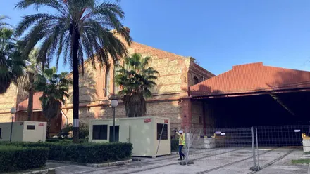 Imagen de los depósitos de Tabacalera durante las obras