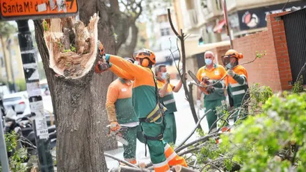 Trabajadores de jardinería en Cádiz durante la pandemia, bajo gestión de Acciona