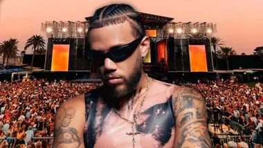 El cantante Jhayco y de fondo el CMF.