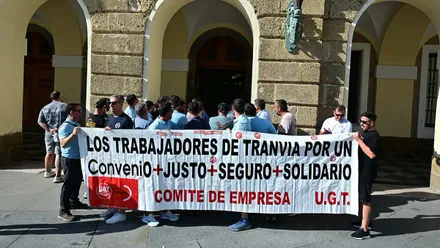 Una de las movilizaciones de la huelga de autobuses