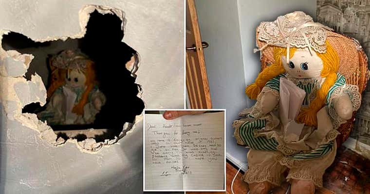 Encuentran una 'muñeca maldita' emparedada en una casa