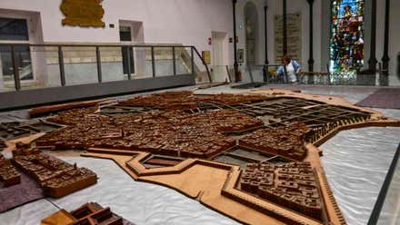 Parte de la maqueta de Cádiz expuesta en el Museo de Las Cortes de Cádiz.
