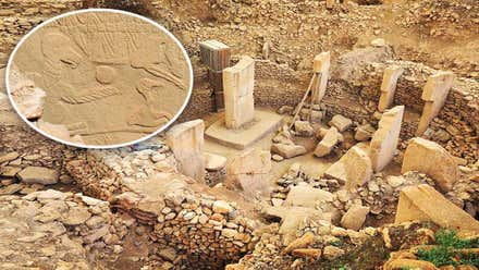 Restos del monumento de Gobekli Tepe.