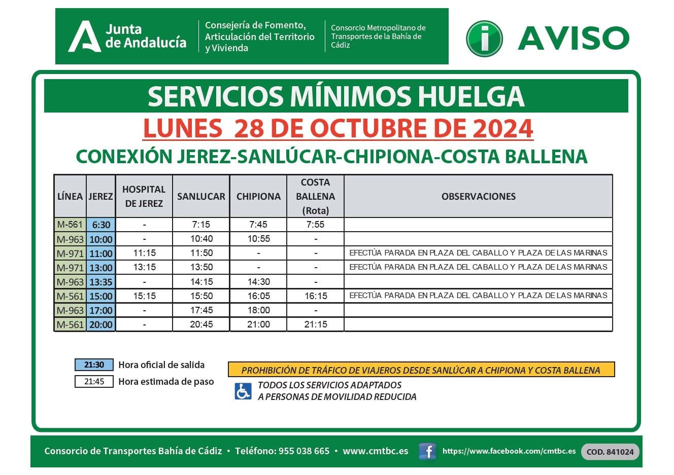 ¿Cómo afecta en Cádiz la huelga de autobuses de este lunes 28?