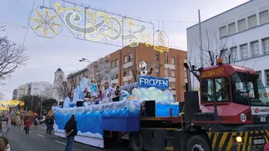 Carroza en la cabalgata de reyes
