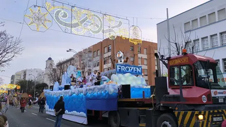 Carroza en la cabalgata de reyes
