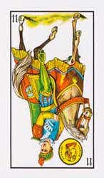 Carta de Oros al reves