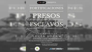 Cartel en blanco y negro del documental.