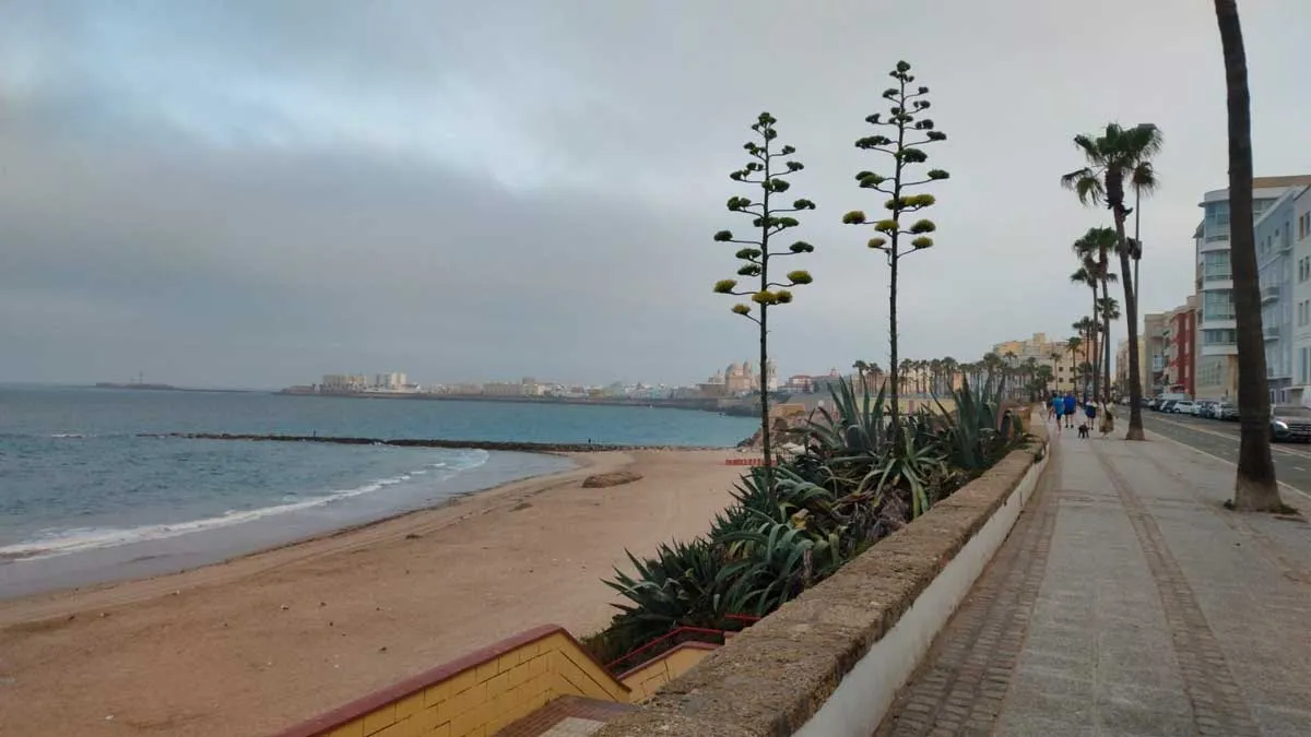 Cielo nublado en Cadiz