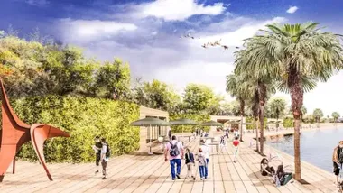 Diseño de como quedará la zona de La Magdalena, con jardines y paseo al mar.