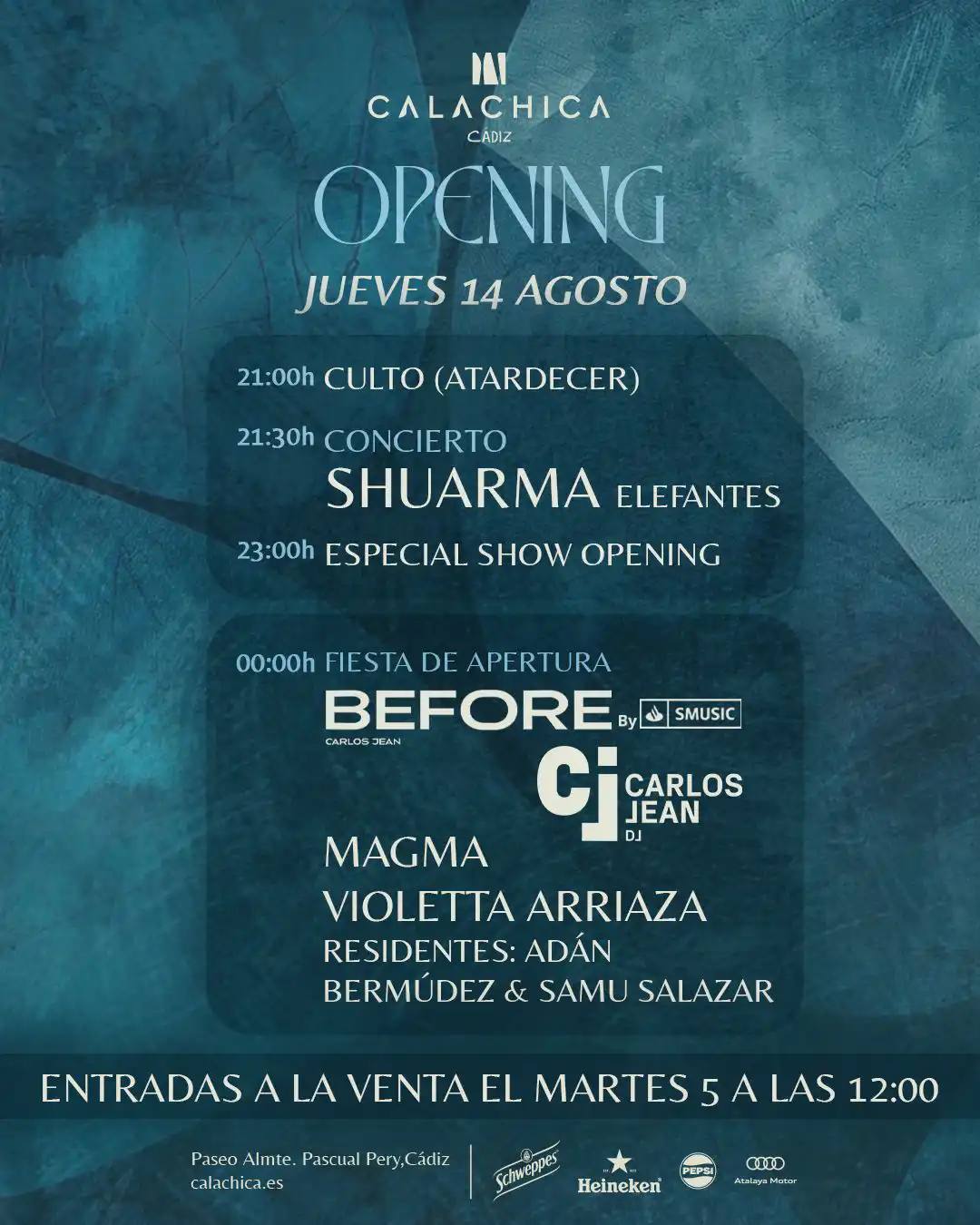 Cartel promocional apertura Cala Chica.