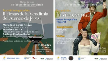 Dos carteles de las Fiestas de la Vendimia.