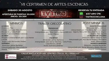 Planning de trabajo del Certamen de Teatro en Chiclana,