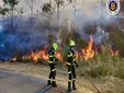 Bomberos de Cádiz siguen en la lucha contra los incendios en Ourense: "La situación es complicada"