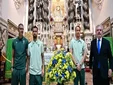 El Cádiz CF renueva un año más sus ofrendas a la Patrona y al Nazareno